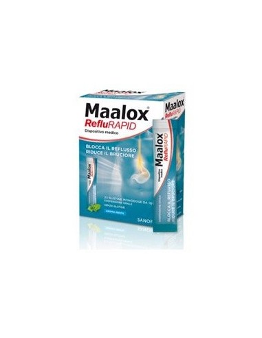 Sospensione Orale Maalox Reflurapid 20 Bustine Monodose Da 10 Ml