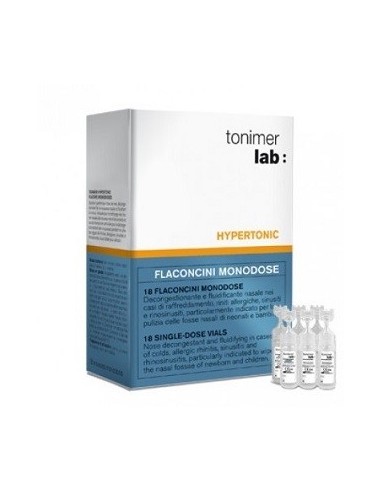 Tonimer Aerosol Lab Hypertonic 18 Flaconi Monodose