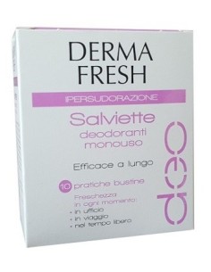 Dermafresh Ipersudorazione 10 Salviettine Deodoranti