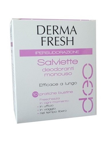 Dermafresh Ipersudorazione 10 Salviettine Deodoranti