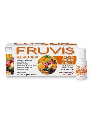 Fruvis Multi-vegetalfruit Pronta Energia E Vitalita' 12 Flaconcini Da 10 Ml