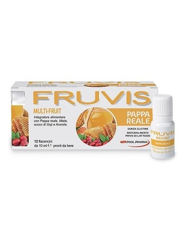 Fruvis Multi-fruit Pappa Reale 12 Flaconcini Da 10 Ml