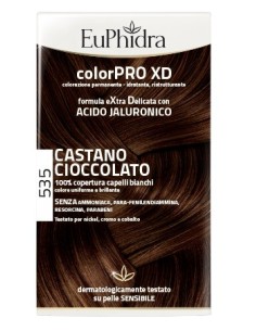 Euphidra Colorpro Xd 535 Castano Cioccolato Gel Colorante Capelli In Flacone + Attivante + Balsamo + Guanti