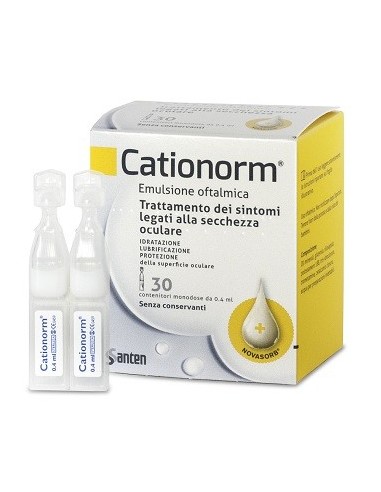 Cationorm Gocce 30 Fiale Monodose Da 0,4 Ml