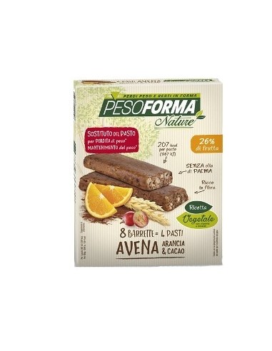 Pesoforma Nature Barretta Avena Arancia e Cacao - 4 Pasti Sostitutivi