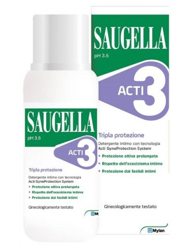 Saugella Acti3 Detergente Intimo 250 Ml