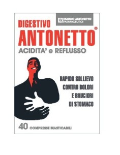 Digestivo Antonetto Acidita' E Reflusso 40 Compresse Masticabili