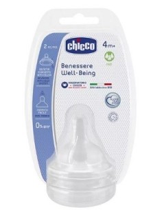 Chicco Tettarella Well Being 4 Mesi+ Fast Silicone 2 Pezzi