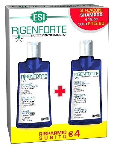 Kit Rigenforte Shampoo Energizzante 200 Ml + 200 Ml