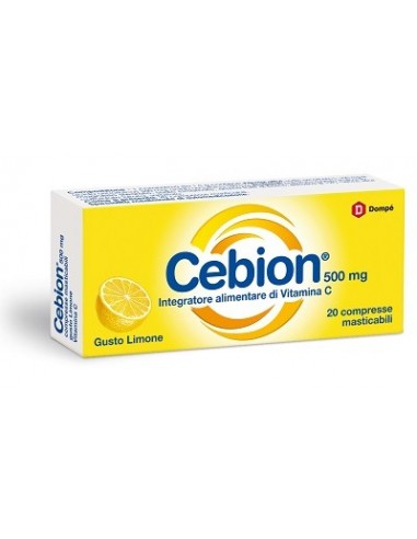 Cebion Masticabile Limone Vitamina C 500 Mg 20 Compresse