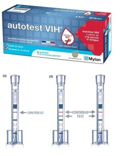 Autotest Vih Screening Dell'hiv Contiene 1 Autotest + Soluzione + Bisturi + Cerotto + Garza + Salvietta Disinfettante