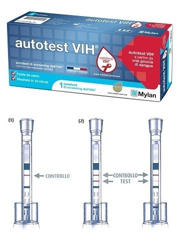 Autotest Vih Screening Dell'hiv Contiene 1 Autotest + Soluzione + Bisturi + Cerotto + Garza + Salvietta Disinfettante