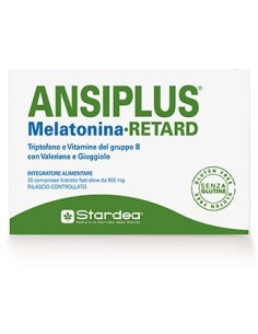 Ansiplus Retard Melatonina 20 Compresse Bistrato Fast Slow 955 Mg