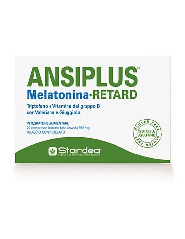Ansiplus Retard Melatonina 20 Compresse Bistrato Fast Slow 955 Mg