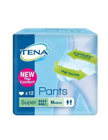 Pannolone Pull Up Tena Pants Super Taglia Medium 12 Pezzi