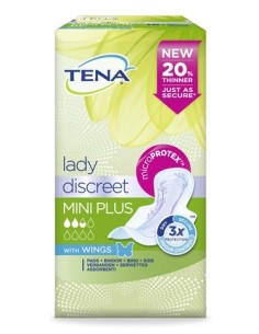 Pannolone Sagomato Tena Discreet Mini Plus Wings 16 Pezzi