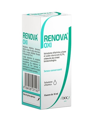 Renova Oxi Collirio Soluzione Oftalmica A Base Di Acido Ialuronico 0,2% Flacone Da 10 Ml