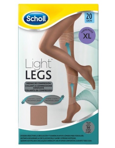 Scholl Lightlegs 20 Denari Taglia Xl Colore Nude 1 Paio