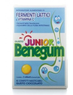 Benegum Junior Fermenti Lattici E Vitamina C 16 Confetti Masticabili