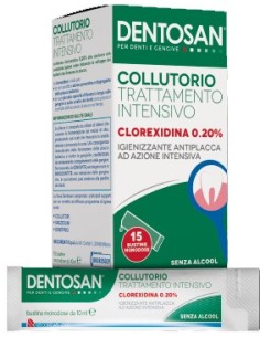 Dentosan Collutorio Monodose Intensivo 0,20% 15 Bustine Da 10 Ml