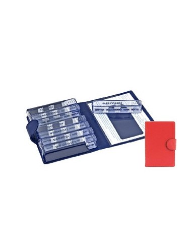 Portapillole Settimanale Medidos Rosso Apertura/chiusa In Velcro 10,5x15,5x2,5 Cm