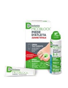 Dermovitamina Micoblock Piede D'atleta Crema 30 Ml + Spray Barriera 3 In 1 100 Ml