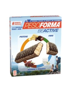 Pesoforma Beactive Barretta Cioccolato Bianco E Nero 6 Pezzi