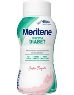 Meritene Resource Diabet Fragola Alimento Iperproteico 28 Vitamine E Minerali 200 Ml