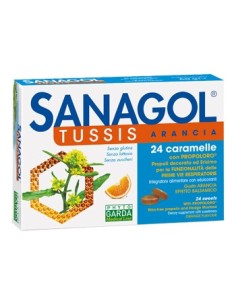 Sanagol Tussis Arancia 24 Caramelle