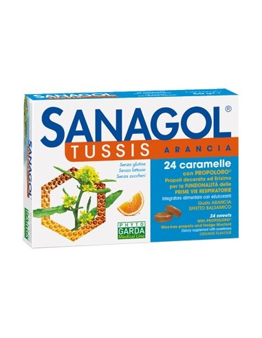 Sanagol Tussis Arancia 24 Caramelle