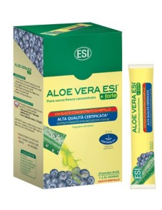 Aloe Vera Succo + Forte Mirtillo 24 Pocket Drink