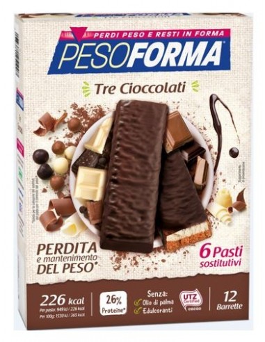 Pesoforma Barrette ai 3 Cioccolati