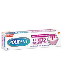 Polident Fissativo Effetto Cuscinetto Adesivo Per Protesi Dentali 40 G