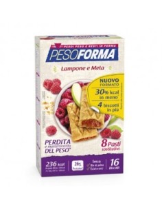 Pesoforma Biscotti Lampone/mela 8 Pasti 16 Biscotti