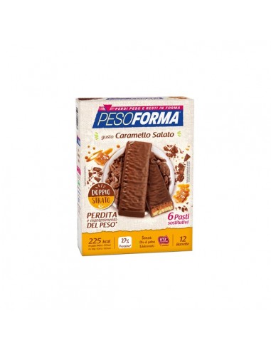 Pesoforma Barretta Al Caramello Salato 12 Pezzi Da 31 G