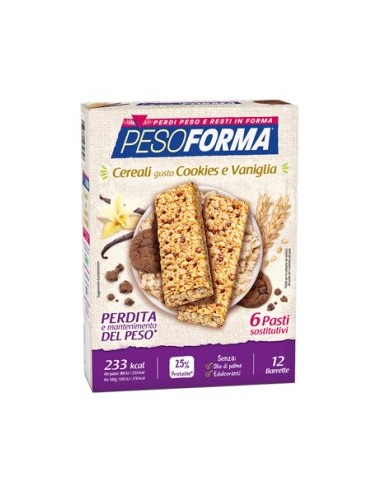 Pesoforma Barr Cereali Cookies Vaniglia 372 G