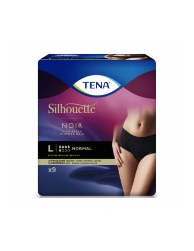 Tena Silhouette Noir L 9 Pezzi