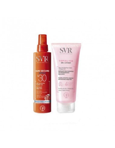 Cofanetto SVR Sun Secure Spray SPF 30 + Topialyse Gel Lavant