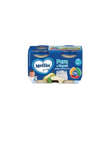 Mellin Merenda Yogurt Pera 2x120 G