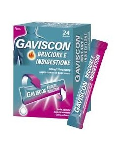 Gaviscon Bruciore E Indigestione*24 Bust 500 Mg + 213 Mg + 325 Mg