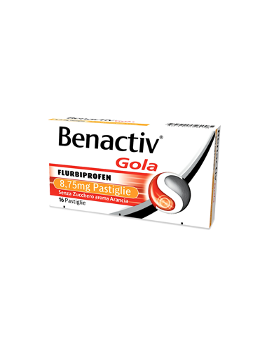 Benactiv Gola*16 Pastiglie 8,75 Mg Arancia Senza Zucchero