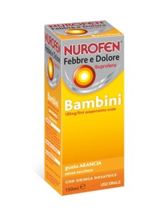 Nurofen Febbre E Dolore*bb Orale Sosp 150 Ml 100 Mg/5 Ml Arancia Senza Zucchero Con Siringa