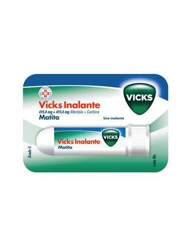 Vicks Inalante*rinol 1 Bastoncino Nasale 415,4 Mg + 415,4 Mg