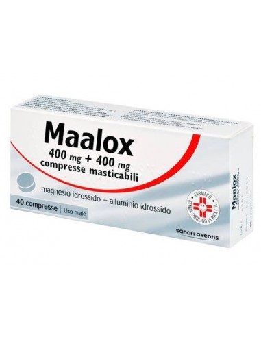 Maalox*40 Compresse Masticabili 400 Mg + 400 Mg