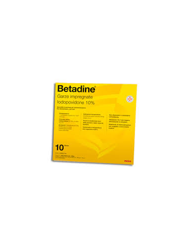 Betadine*10 Garze 10 Cm X 10 Cm 250 Mg