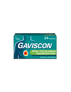 Gaviscon*24 Cpr Mast 250 Mg + 133,5 Mg Menta