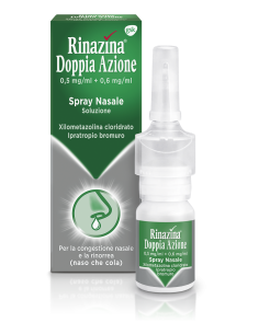 Rinazina Doppia Azione*spray Nasale 10 Ml 0,5 Mg/ml + 0,6 Mg/ml
