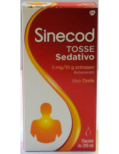 Sinecod Tosse Sedativo*1 Flacone 200 Ml 3 Mg/10 G Sciroppo