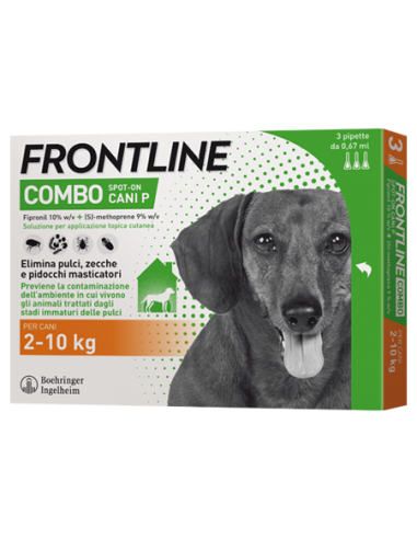 Frontline Combo Spot-on Cani P*soluz 3 Pipette 0,67 Ml 67 Mg+ 60,3 Mg Cani Da 2 A 10 Kg