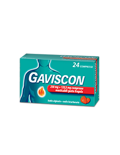 Gaviscon*24 Cpr Mast 250 Mg + 133,5 Mg Fragola
